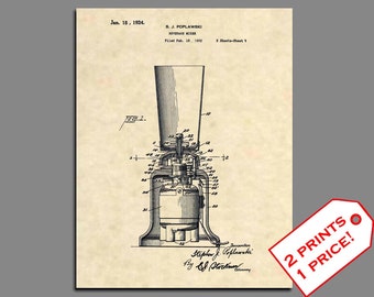 Cooking Art Decor - Blender Patent Print Kitchen Decor - Vintage Cooking Art Print Patent Prints - Bar Art Decor Wall Art Patent Poster -352