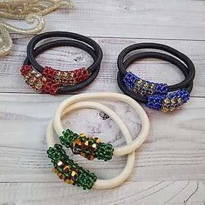 Beaded hair tie bracelet for toddler Set of 2 Ponytail holder Inexpensive gifts