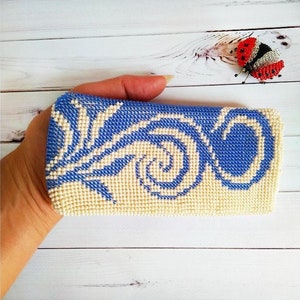 Cell phone case beaded trim flower ornament Beaded phone bag Beaded cell phone covers