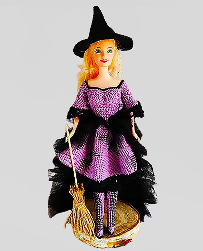 Halloween Barbie clothes Witch doll Little girl room decor Etsy