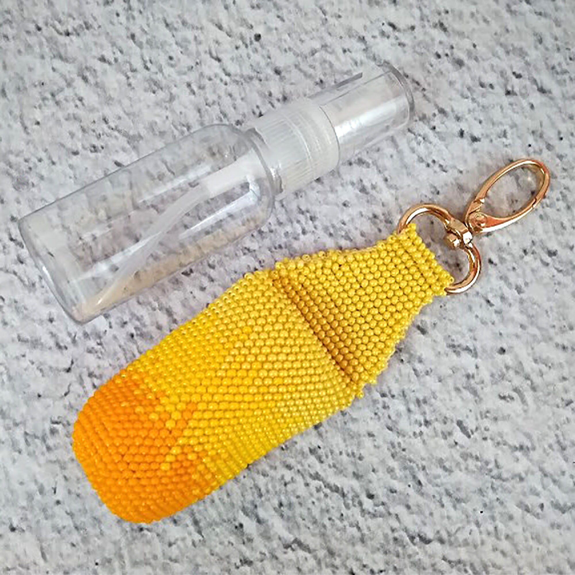 Yellow hand sanitizer holder keychain 1 oz bottles holder Etsy