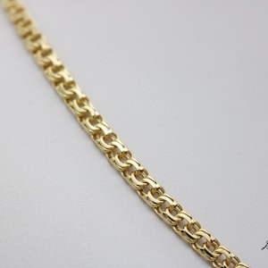 Personalized 14k or 18k solid gold Garibaldi necklace chain, 100% handmade.