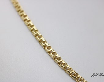 Personalized 14k or 18k solid gold Garibaldi necklace chain, 100% handmade.