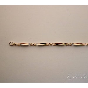 Personalized 14k or 18k solid gold necklace chain, yellow gold, 100% handmade.