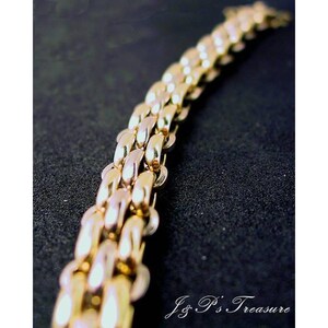 Personalized 14k or 18k yellow and white gold bracelet, 100% handmade.