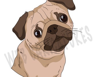 Dog portrait Custom painting from photo