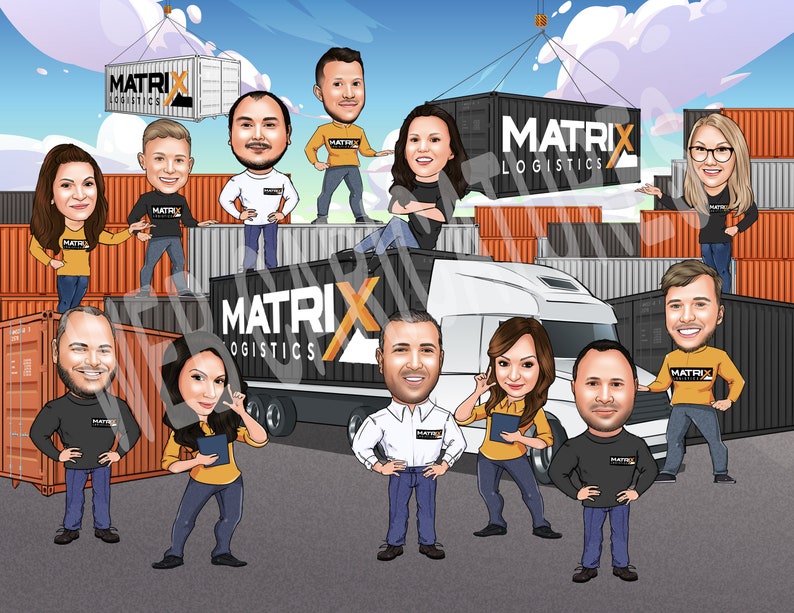 Group Caricature Portrait from your Photos image 8