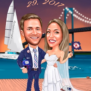 Custom Couple Cartoon Portrait from your Photo, Custom couple portrait, Custom family illustration, custom cartoon portrait