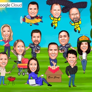 Group Caricature Portrait from your Photos image 9