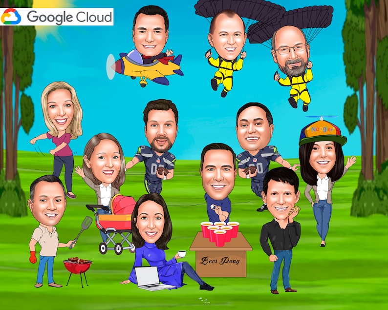 Group Caricature Portrait from your Photos image 9