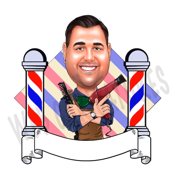 Barber Logo Design Barber Shop Logo Cartoon Portrait Logo - Etsy Canada Barber Logo Design Barber Shop Logo Cartoon Portrait Logo - Etsy Canada
