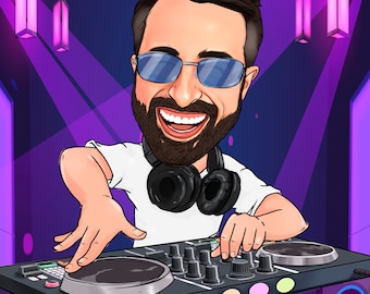 DJ Logo - Custom Portrait for you DJ Logo, portrait business logo, deejay logo