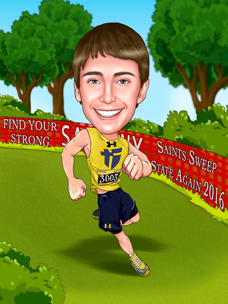 Cyclist Gift Portrait Gift for Cyclist Cycling Gifts Etsy