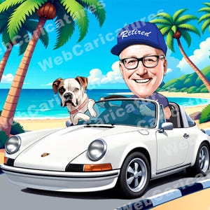 Farewell gift for coworker - Custom Caricature from photo