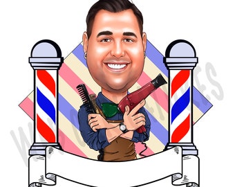 Cartoon Logo - Custom Cartoon Portrait for Business logo, Beauty Logo, Hair Logo, Avatar