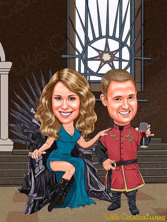 Custom Game Of Thrones Portrait Game Of Thrones Personalized Etsy