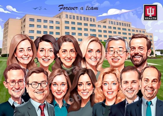 Group Caricature Portrait from your Photos