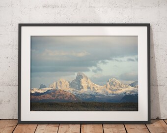 Grand Teton Mountains, Mountain Range, Wyoming, Art Print, Wall Decor ,Home Decor