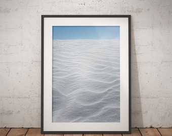 White Sand, Sand Waves, Glistening Sands, White Sands National Park, Art Print,