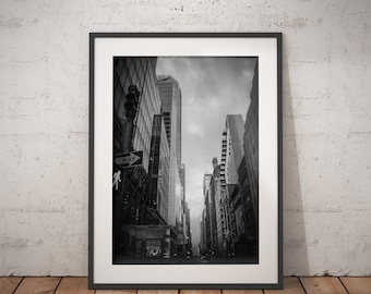 NYC, New York City, Art Print, Black and White, B+W Art Print, Home Decor, Wall Art