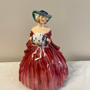 Vintage Royal Doulton Genevieve Bone China England Hand Painted Figurine