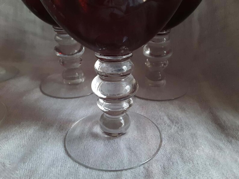 Vintage Duncan and Miller Ruby Red Liquor Cocktail Sherbet Etsy