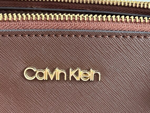 Vintage Calvin Klein Brown Leather Handbag - image 2