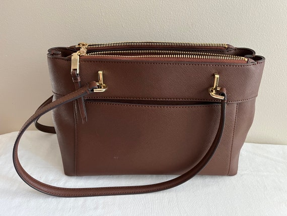 Vintage Calvin Klein Brown Leather Handbag - image 3