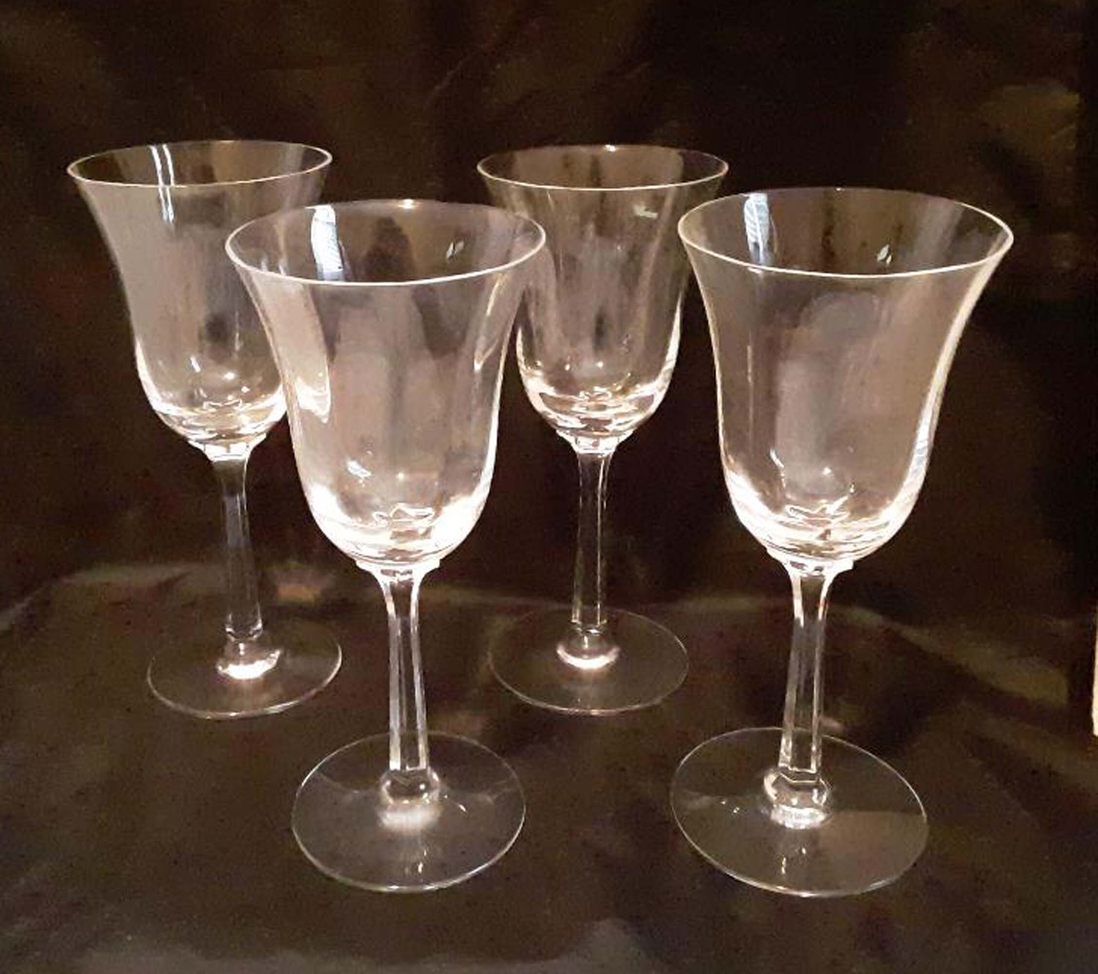 Vintage Lenox Allure Stemware Set of 4 1970s Crystal Wine Etsy