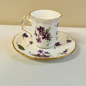 Vintage Demitasse Cup and Saucer Bone China  England - Member of Spode Group