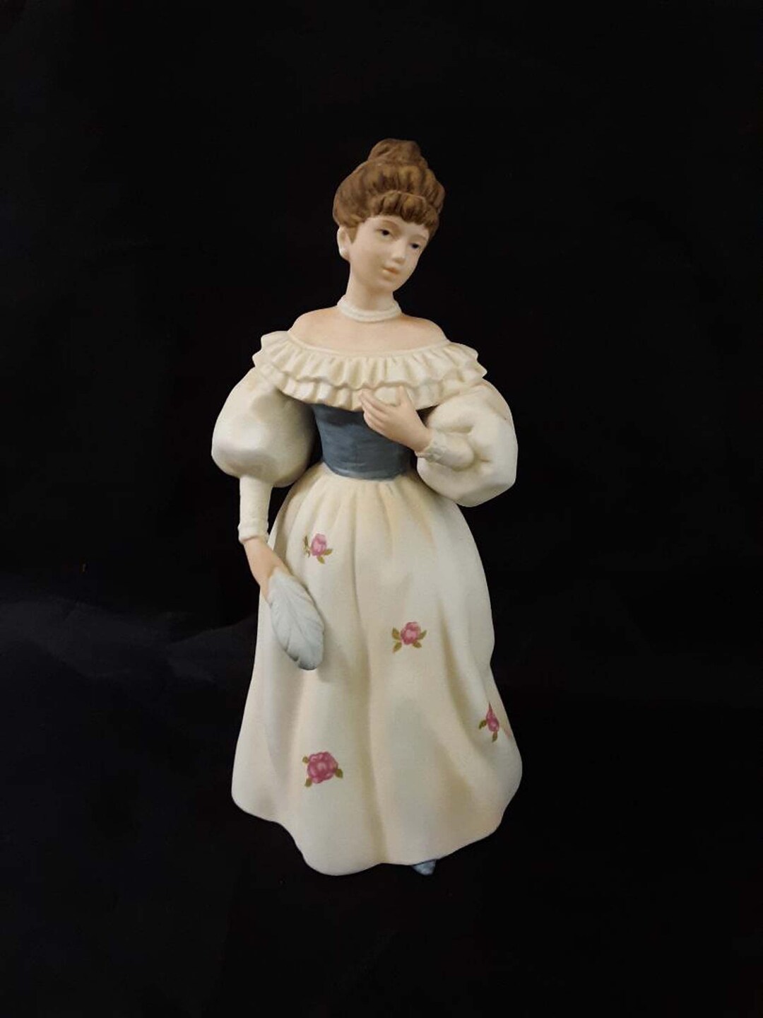 Vintage Young Lady Figurine Bisque Porcelain Homco Japanese - Etsy