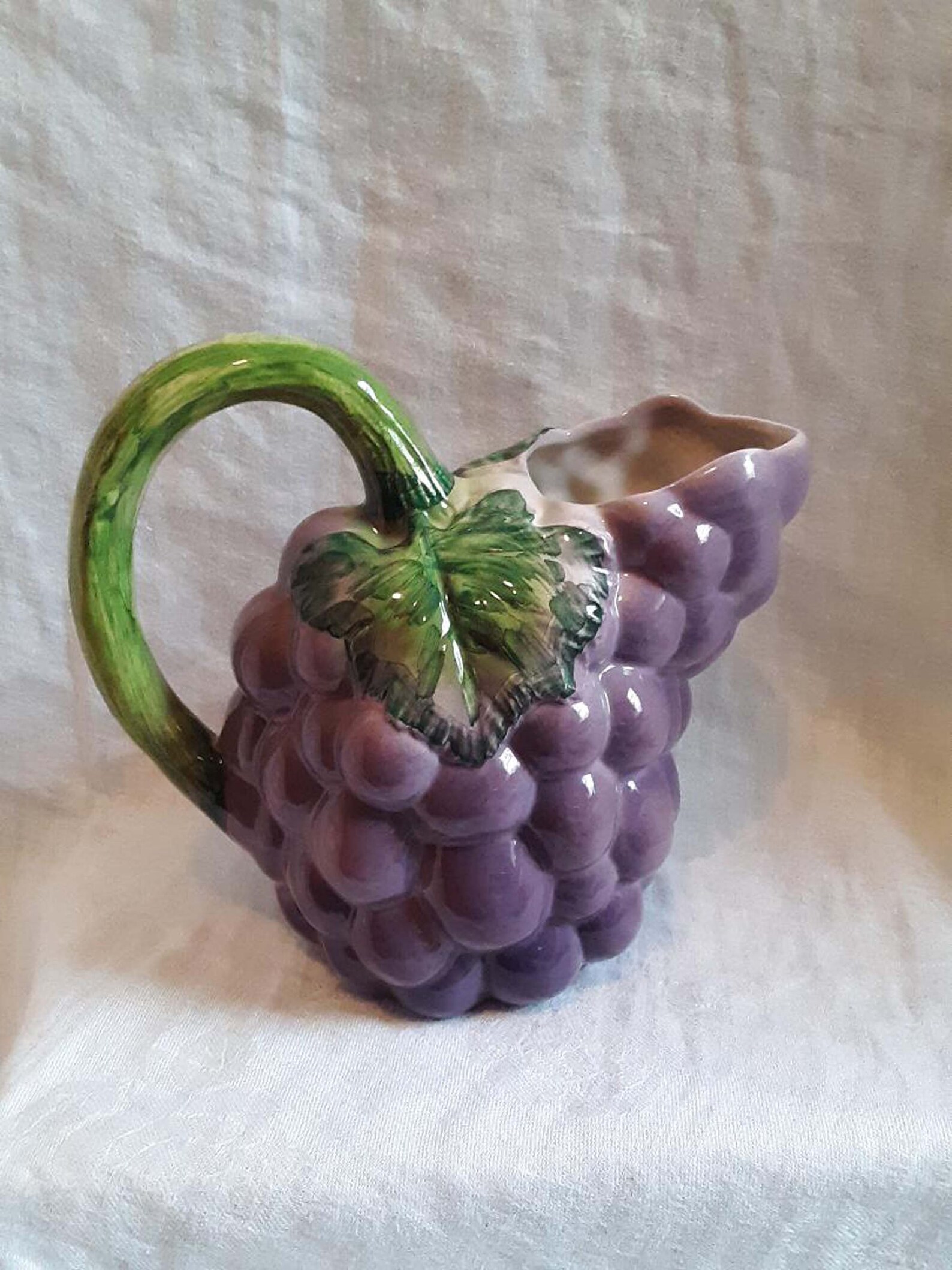 Vintage Ceramic Grape Pitcher Mid Century Made in Italy Etsy.de