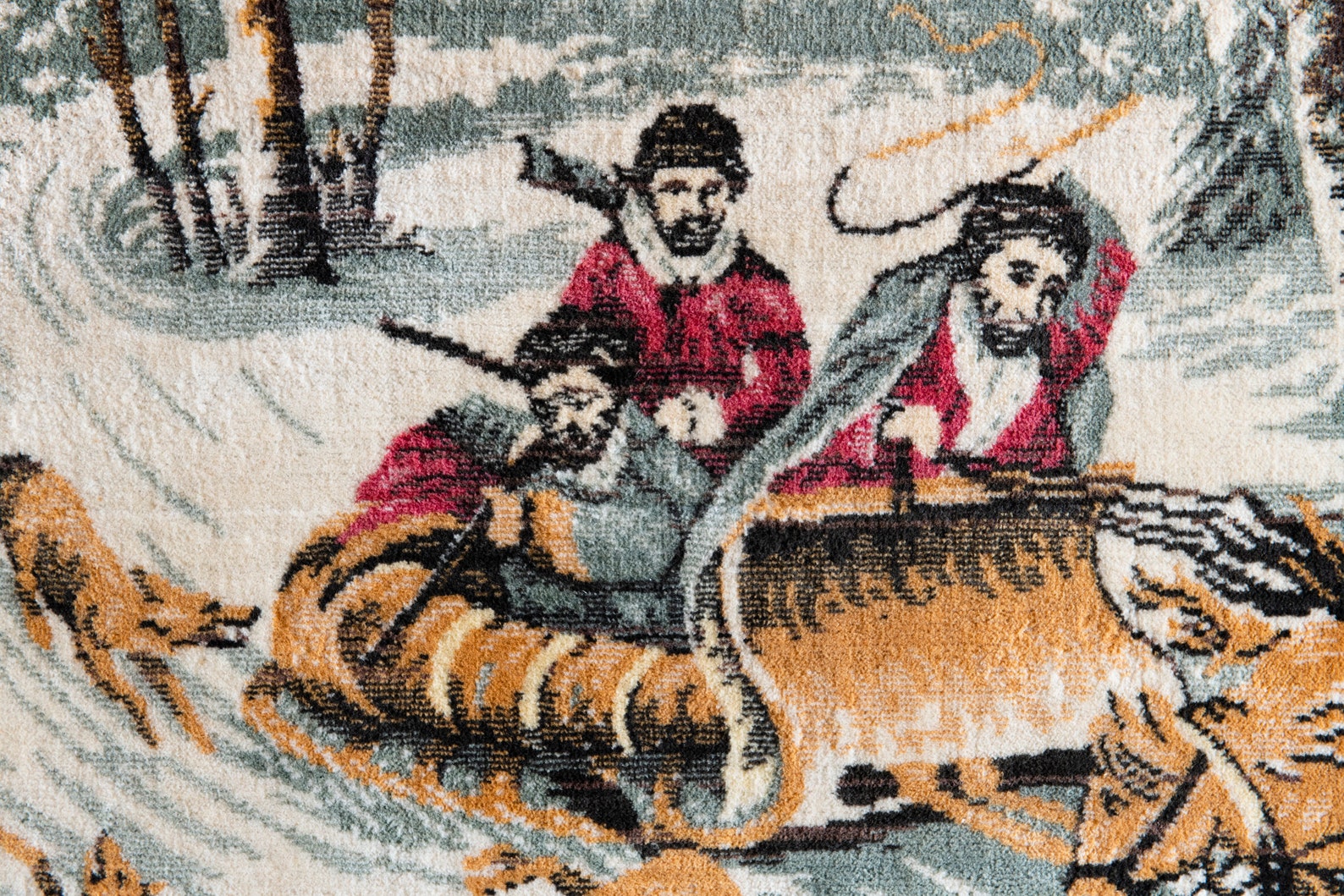 Festive winter scene tapestry Russian Troika Sleigh Forest  Etsy