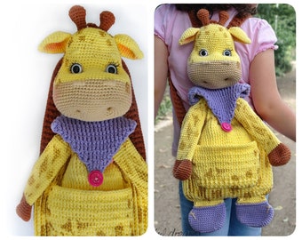 Crochet pattern Backpack "Giraffe"