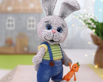 Crochet pattern Kit the Bunny ( with Video bunny's nose)