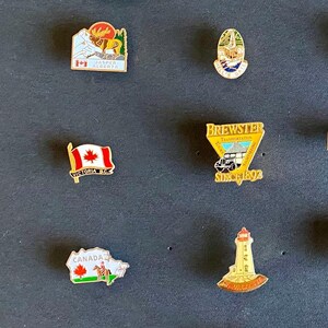 CHOOSE a vintage Canada pinback button hat pin