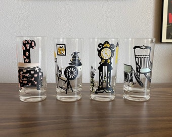 cocktail highball glass tumbler | vintage mid century