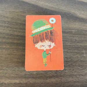 cartas de baralho | baralho de cartas fofo de menino irlandês de meados do século | projeto de arte