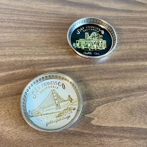 San Francisco souvenir coasters | Golden Gate Bridge Street Car
