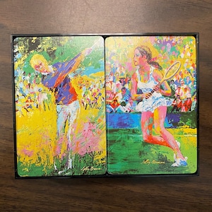 Leroy Neiman Spielkarten Golf Tennis Vintage Doppeldeck | Jack Nicklaus Chris Evert