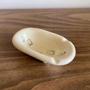 bathtub ashtray trinket dish ceramic