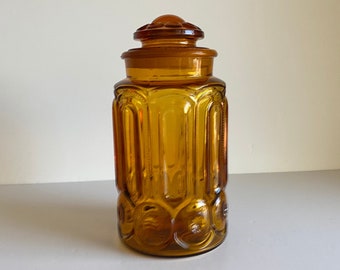 L.E. Smith large amber canister