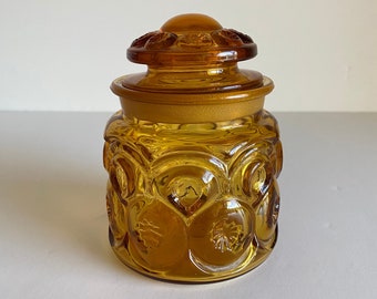 L.E. Smith amber canister small