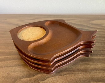 小物入れ vintage tray 1960 s Vintage Snack Tray 1960's Wooden Snack Tray Woodpecker Wood