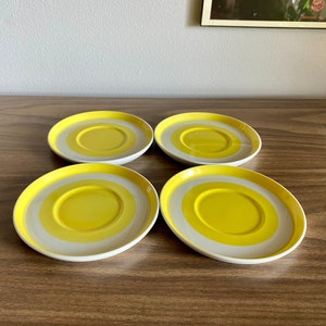 Fitz and Floyd La Ronde dark yellow saucers