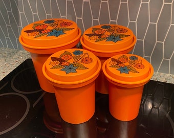 Rubbermaid canister set with lids | vintage mcm kitchen storage