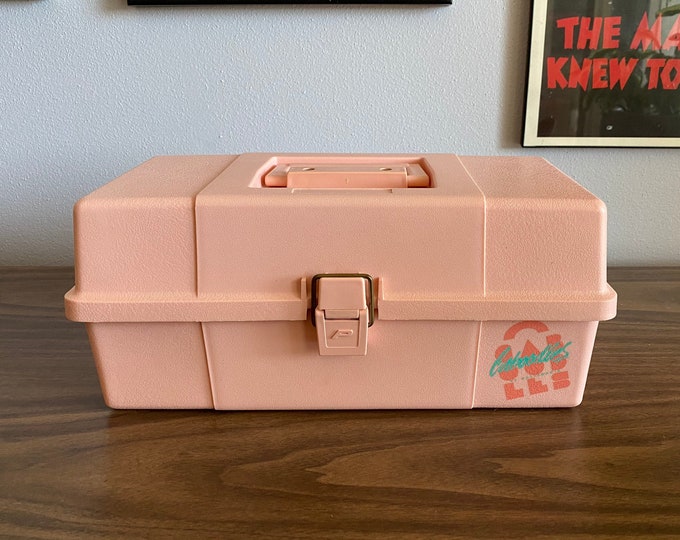 Caboodle Train Case Vintage Makeup Case Peach Etsy