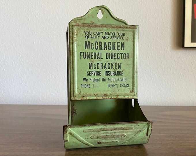 Rustic Match Holder Wall Mounted Decor Vintage Advertising Etsy