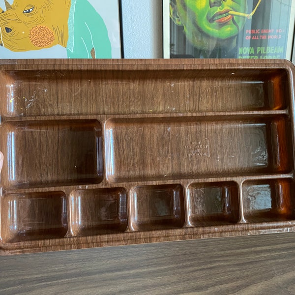 Max Klein desk drawer tray organizer | plastic faux wood grain