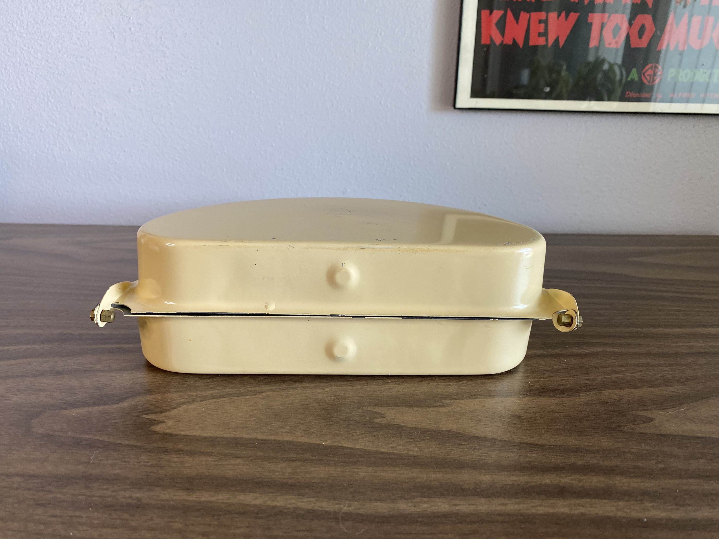 Vintage Omelet Pan Harvest Gold Hinged Frying Pan Recipe Etsy